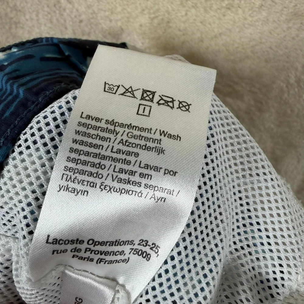 Lacoste‎ Boys Blue Wave Print Swim Trunks Board Shorts Size 12 152cm